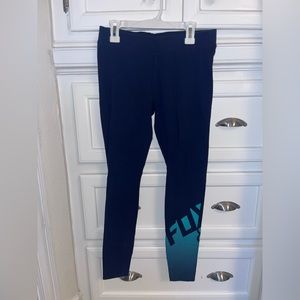 Navy Blue Fox Yoga Pants